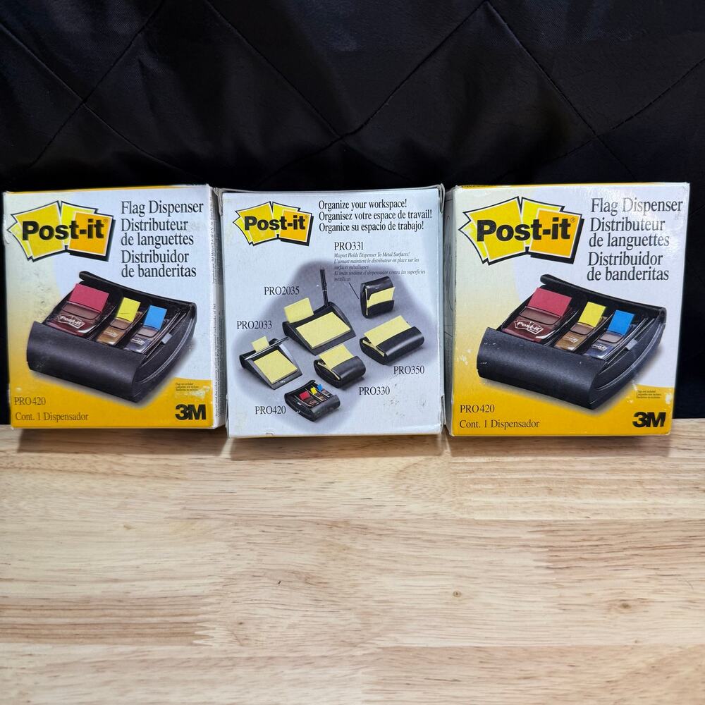 Post-it Pop-up Flag Dispenser PRO420 by 3M - Unused - Black Weighted Read